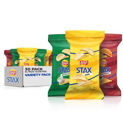 Lay&#39;s Stax Potato Crisps, Variety Pack, 0.75 Ounce (Pack of 30)