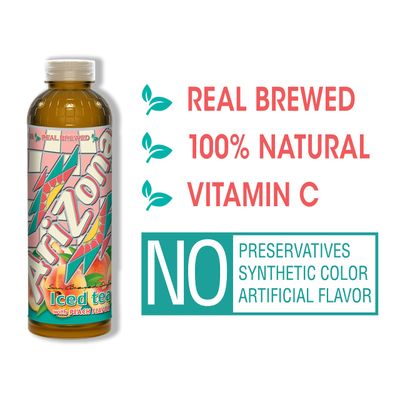 AriZona Peach Tea, 20 Fl Oz (Pack of 24)