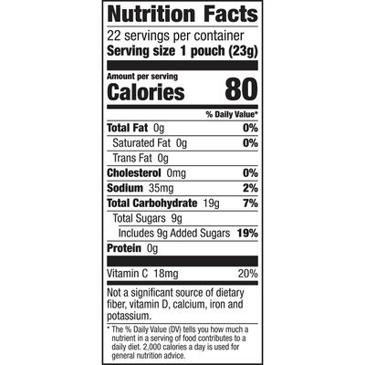 Bluey Fruit Flavored Snacks, Treat Pouches, Gluten Free Snack, Value Pack, Stocking Stuffer, 22 Ct, 17.6 oz
