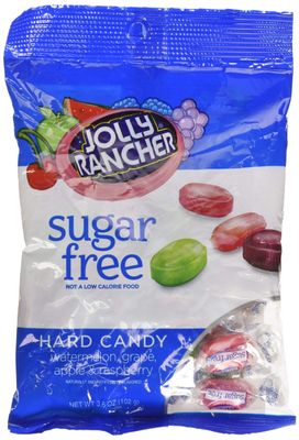 Jolly Rancher Sugar Free Hard Candy Assortment Peg Bag - 3.6 oz - (Pack of 2)