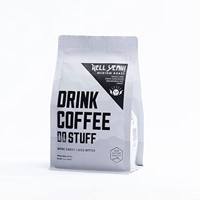 DRINK COFFEE DO STUFF, Blend, 2 Pound Bag, Whole Bean, Medium Roast, Sweet, Chocolate, Caffeine, Organic, Lake Tahoe Coffee (Hell Yeah!)