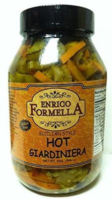 Enrico Formella | Hot Giardiniera | Italian - Chicago Style Hot Pickled Vegetables 32oz.
