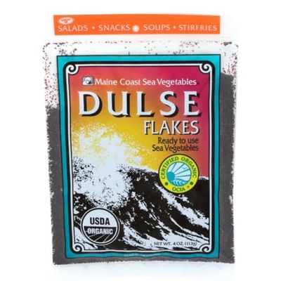 Maine Coast Sea Vegetables Dulse Flakes 4 oz Bag - Wild Atlantic - Organic Seaweed