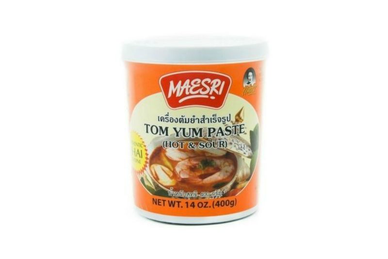 Maesri Tom Yum Paste - Authentic Thai Soup Base - Hot &amp; Sour, 14 Ounce