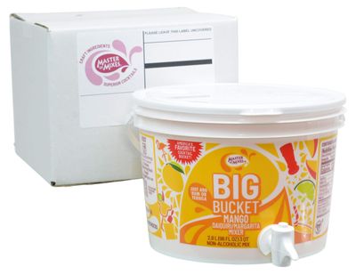 Master of Mixes Mango Daiquiri Margarita Mix, Ready to Use, 96 oz Low-Profile BigBucket, Individually Boxed in Ecommerce Protective Packaging