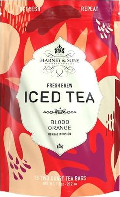 Harney &amp; Sons Blood Orange Fresh Brew Iced Tea | 15ct, Brews up to 30 quarts of Iced Tea