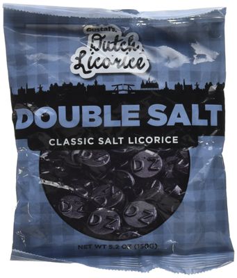Gustafs Dutch Licorice Double Salt Classic Salt Licorice Coins - 5.2 oz Retail Bag - Made In Holland