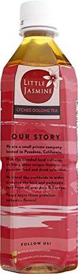 LITTLE JASMINE Lychee Oolong Tea, 16.9 Fl Oz (Pack of 12)