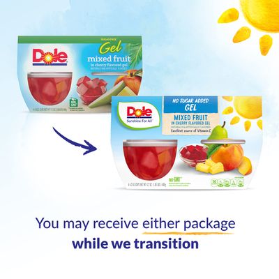 Dole Fruit Bowls Mixed Fruit in Cherry Flavored Gel Snacks, 4oz 24 Total Cups, Gluten &amp; Dairy Free, Bulk Lunch Snacks for Kids &amp; Adults