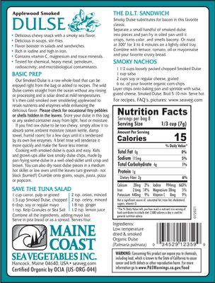 Smoked Dulse Whole Leaf 2 oz Bag - Organic Seaweed