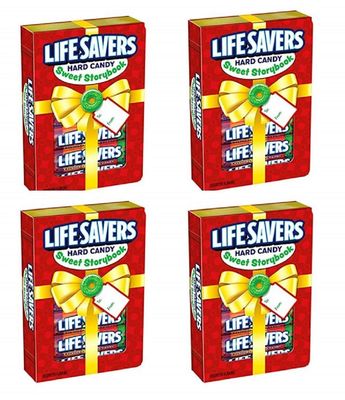 LifeSavers Hard Candy Sweet Story Book Holiday Edition Gift Box, Five Flavors - Four Boxes, 6 Rolls Per Box (24 Total Rolls)