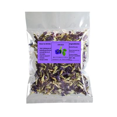 Generic Butterfly Pea Flowers Tea 50 g Product of Thailand
