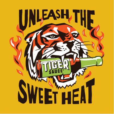 Tiger Sauce Original Hot Sauce, 5oz Bottle (Pack of 6)
