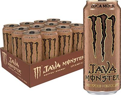 Java Monster Loca Moca, Coffee + Energy Drink, 15 Ounce (Pack of 12)