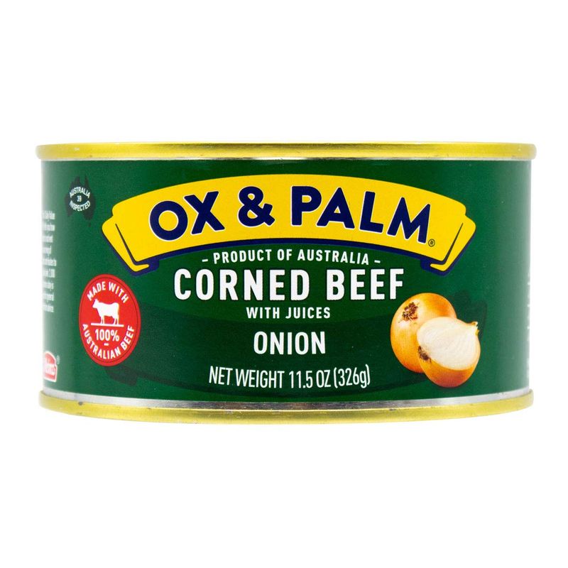 Ox &amp; Palm Corned Beef, Onion Flavored, 11.5 Oz (Pack of 1)