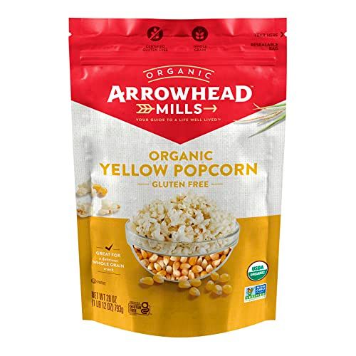 Arrowhead Mills Organic Yellow Popcorn, 28 oz Bag (Pack of 2)