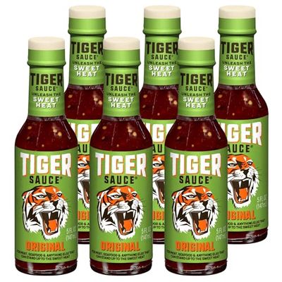 Tiger Sauce Original Hot Sauce, 5oz Bottle (Pack of 6)