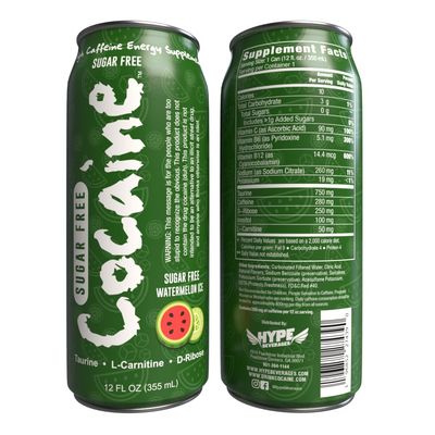 New Cocaine Energy Drinks 12 ounce cans 12 packs (Ice Watermelon)