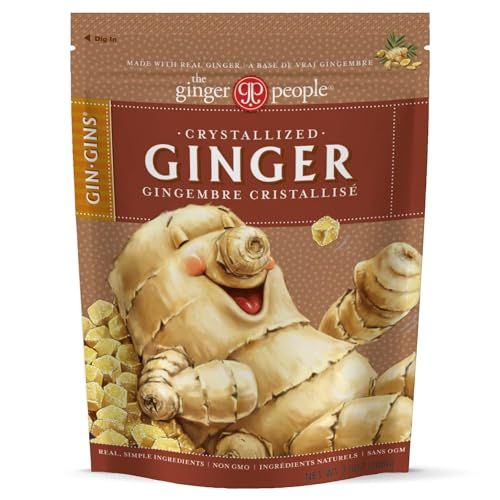 GIN GINS Crystalized Ginger - Natural Ginger Candy by The Ginger People - Individually Wrapped Healthy Candy - 3.5 oz Bags - (Pack of 1)