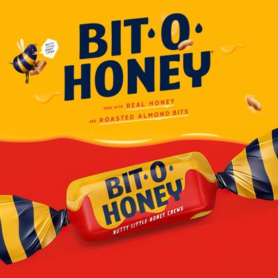 Bit O Honey Candy - 2 Pounds - Approx 175 Traditional Christmas Candy - Bulk Candy Individually Wrapped - Classic Candy - Chewy Candy - Perfect Holiday Candy - Honey Candy for Festive Season