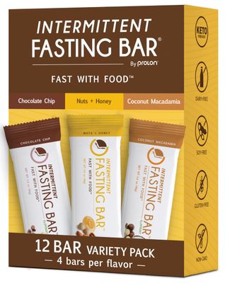 Prolon Fast Bars | Keto, Gluten Free, Dairy Free, Plant Based Protein, For Intermittent Fasting | Developed to Not Break a Fast | Variety Pack | Nuts &amp; Honey, Chocolate Chip, Coconut Macadamia, 12 Ct