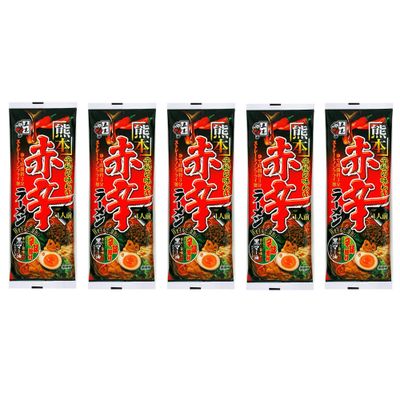 Itsuki Instant Spicy Ramen Noodle, Kumamoto, Pack of 5