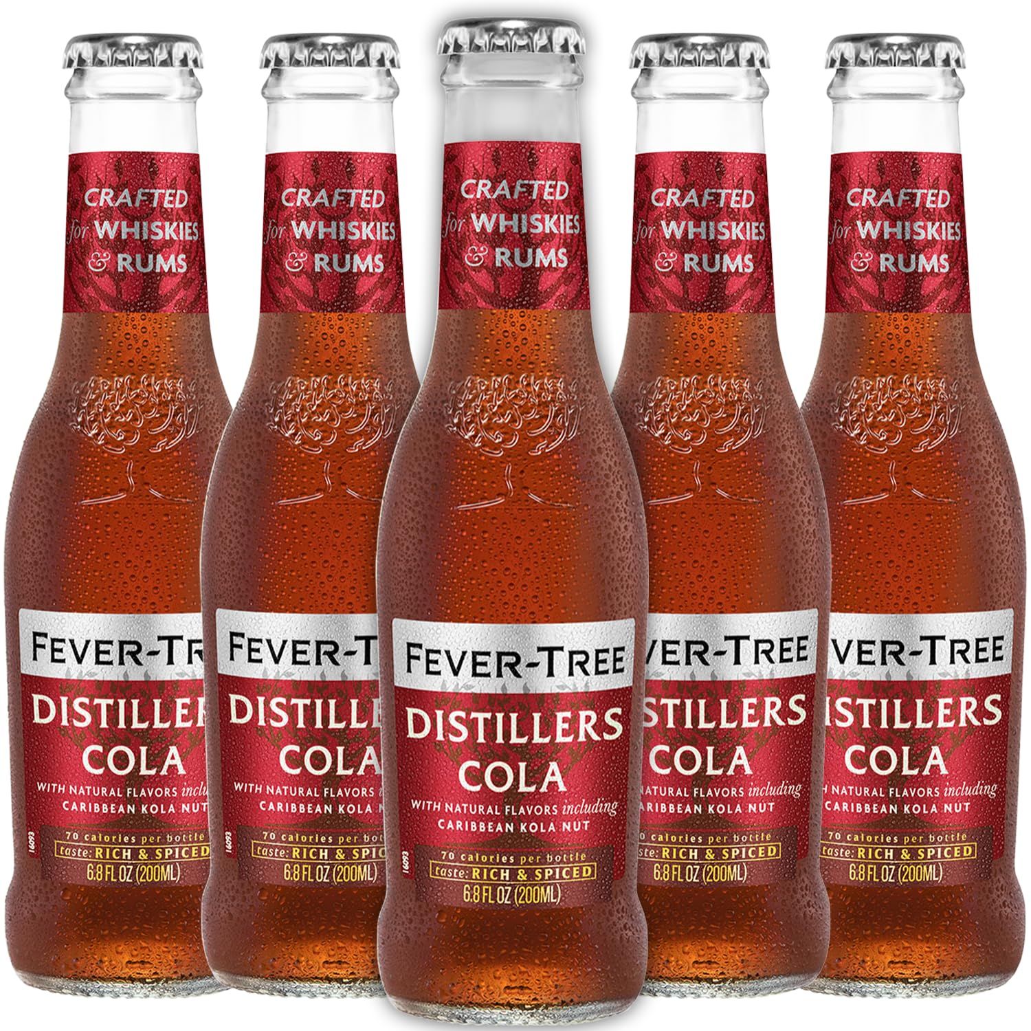 Fever Tree Distillers Cola - Premium Quality Mixer &amp; Soda - Refreshing Beverage for Cocktails &amp; Mocktails 200ml Bottles