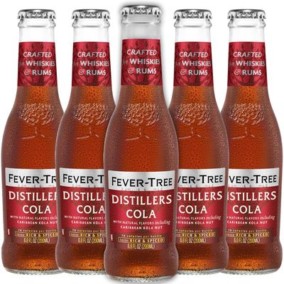 Fever Tree Distillers Cola - Premium Quality Mixer &amp; Soda - Refreshing Beverage for Cocktails &amp; Mocktails 200ml Bottles