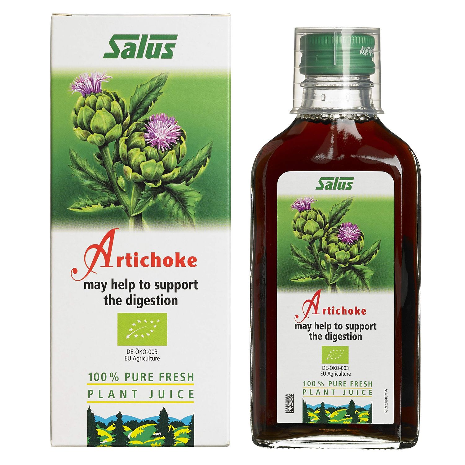 Salus Artichoke Organic 100% Pure Fresh Plant Juice 200 ml