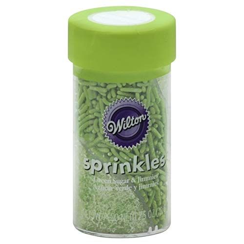 Wilton Green Sugar &amp; Jimmies Sprinkles Icing &amp; Decorations 2.5 oz