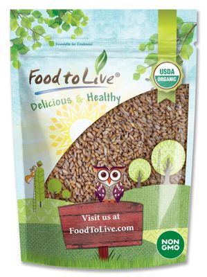 Food to Live Organic Hulled Barley, 1 Pound - Non-GMO, 100% Whole Grain, Kosher, Vegan, Bulk. Suited for Home Brewing, Grinding. High in Fiber. Great for Chili, Hot Cereal, Salads, Soup