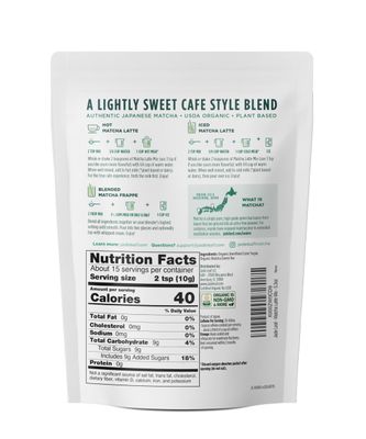 Jade Leaf Matcha Organic Caf Style Sweetened Matcha Latte Premium Barista Crafted Mix - Original - Authentically Japanese (5.3 Ounce Pouch)