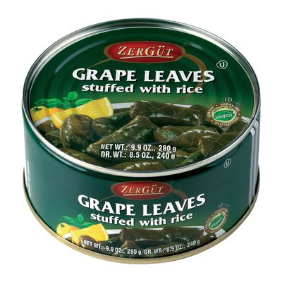 Zergut | Grape Leaves Stuffed with Rice | Vegetarian | Ready to Serve | No Artificial Colors, Additives, or Preservatives | 9.9 oz