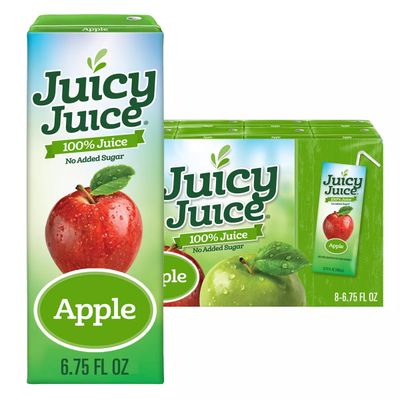Juicy Juice Apple Juice Single Serve Slim, 54 Fluid Ounce, 8 Per Pack - 4 Packs Per Case