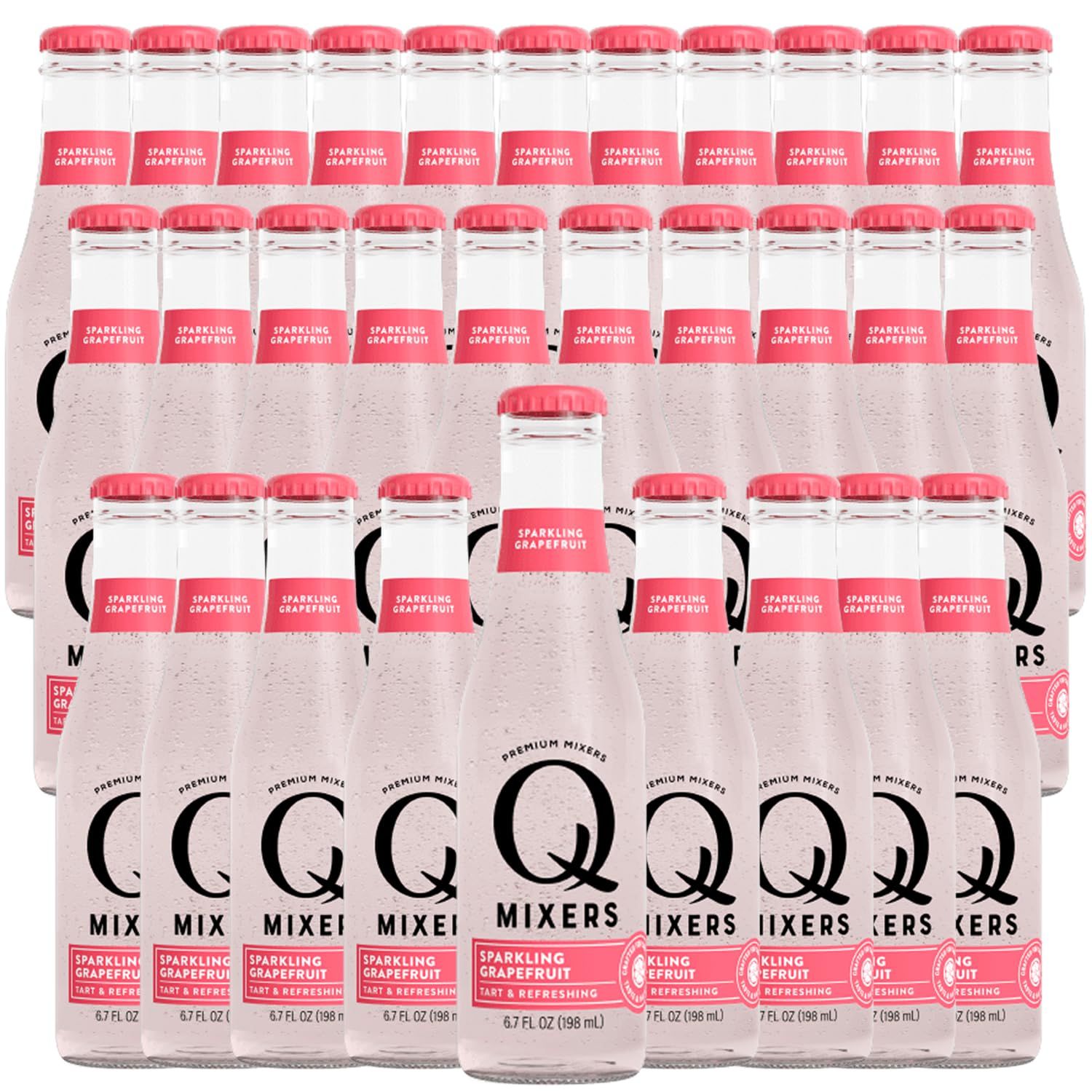 Q Mixers Sparkling Grapefruit, Premium Cocktail Mixer Made with Real Ingredients 6.7oz Bottle | 30 PACK