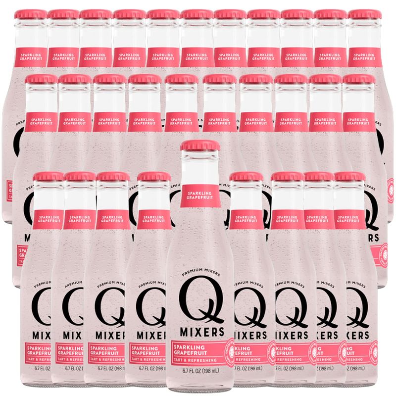 Q Mixers Sparkling Grapefruit, Premium Cocktail Mixer Made with Real Ingredients 6.7oz Bottle | 30 PACK
