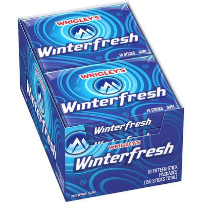 WRIGLEY&#39;S Winterfresh Chewing Gum Bulk Pack, 15 Stick (Pack of 10)