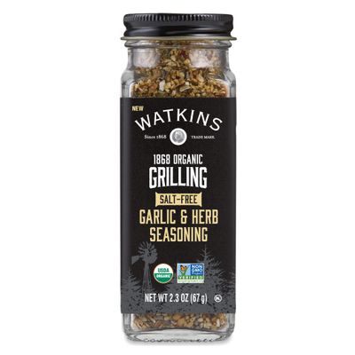 Watkins Salt-Free Organic Garlic &amp; Herb Seasoning, 2.3 oz, 1-Pack