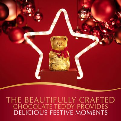 Lindt Holiday Teddy Bear Advent Calendar Assorted Chocolate Candy, 4.5 oz.