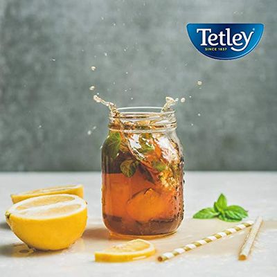 Tetley Black Tea, Decaffeinated Iced Tea Blend, Family Size, 24 Count (Pack of 6) - Packaging May Vary