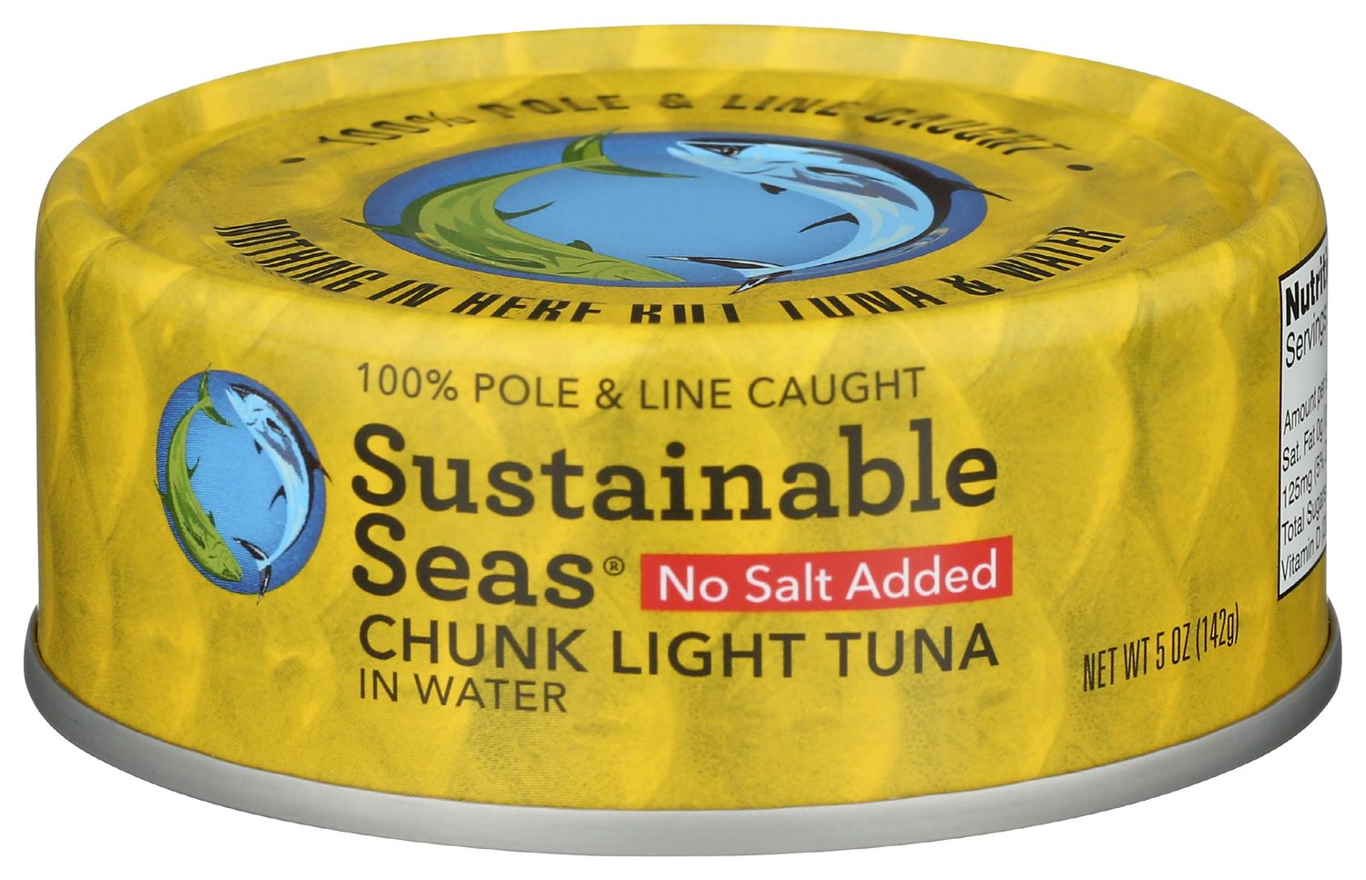 SUSTAINABLE SEAS Chunky Light Tuna in Water No Salt, 6 OZ