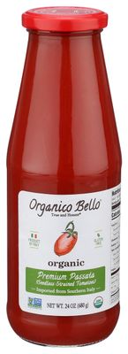 ORGANICO BELLO Organic Strained Passata Tomatoes, 24 OZ