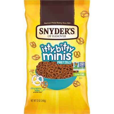 Snyder&#39;s of Hanover, Itty Bitty Minis Pretzels, 12 Oz Bag