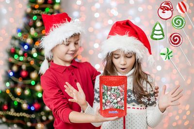 Fruidles Christmas Lollipop Santa, Tree, Swirl, Candy Canes, and Sweet Ball Assortment #2, Mixed Fruit Flavor, Individually Wrapped (Half-Pound)