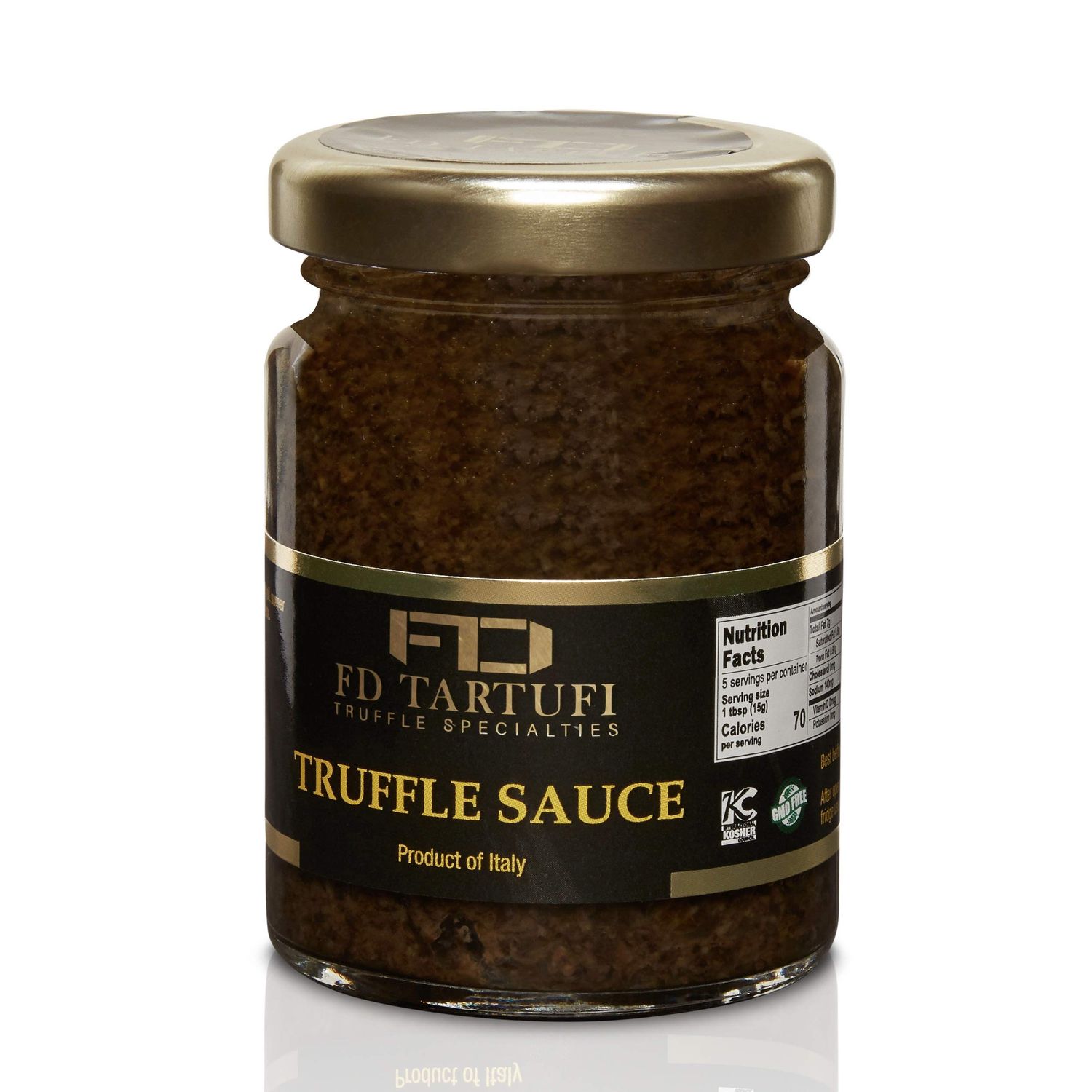 FD TARTUFI Truffle Sauce 80g (2.82oz) - (Tuber Aestivum) Gourmet Food Sauce | Condiments | non gmo | Made in Italy | Mushrooms | Truffles | Kosher