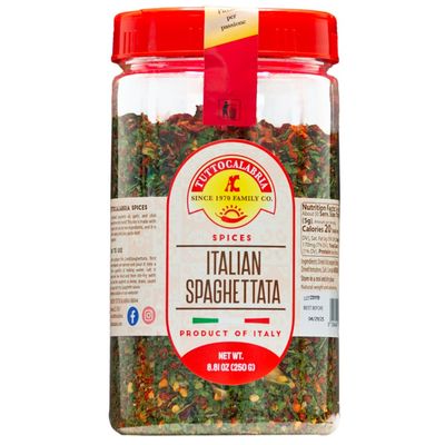 Spaghetti Sauce Seasoning, Spicy Italian Spaghettata, Add oil to pan, heat, mix in seasoning, and then toss with your favorite pasta, 250g, TuttoCalabria
