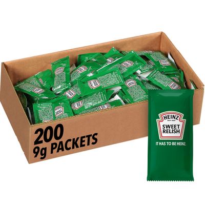 Heinz Sweet Relish Single Serve Packet (0.31 oz [9g] Pouches, Pack of 200)