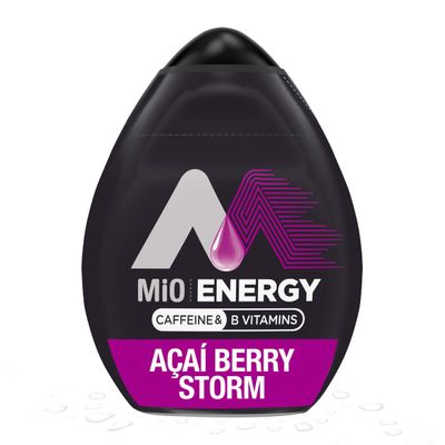 Mio Liquid Water Enhancer Energy Variety Pack (Acai Berry Storm, Tropical Fusion) - Pack of 4
