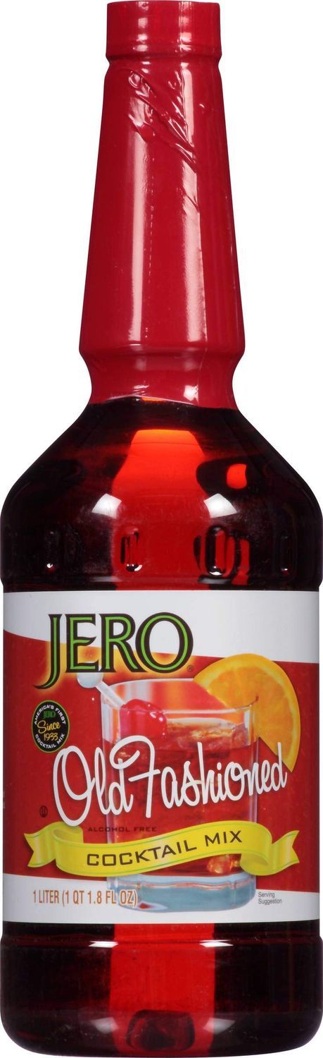 JERO Old Fashion Mix, Cocktail Mixer, Only Add Spirits &amp; Garnishes for Ideal Drink (33.8 Fl Ounce, Pack of 1)