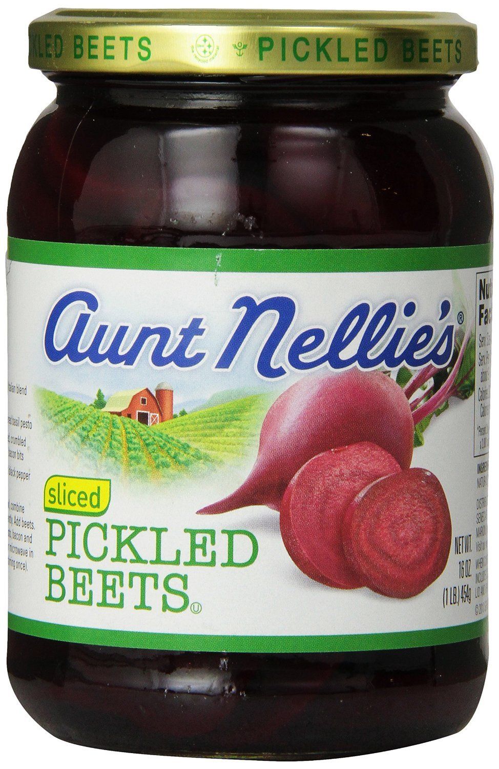 Aunt Nellie&#39;s Sliced Pickled Beets, 16 oz glass jar (4 pack)